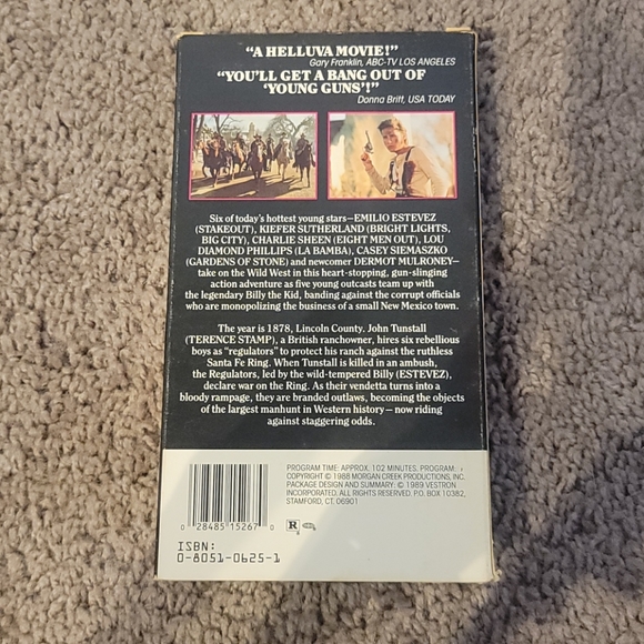 Vintage 1988 Young Guns VHS - Picture 3 of 8